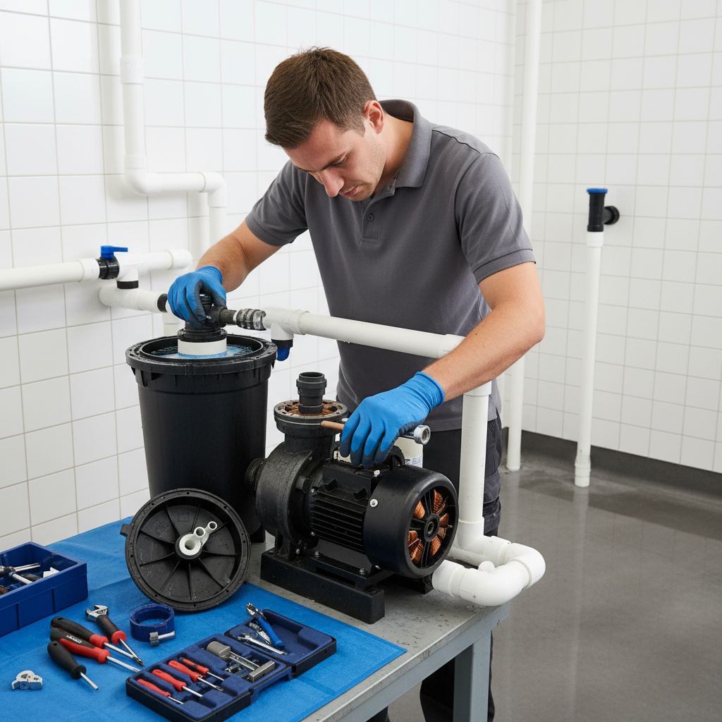 Reparatur von Poolpumpe und Filter